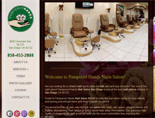 Tablet Screenshot of pamperedhandsnailsalonutc.com